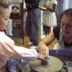 community arts workshop led by jon williams from eastnor pottery and the flying potter