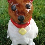 Pottery dog made by a customer at Eastnor Pottery Herefordshire
