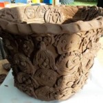 family pottery workshop at bosbury primary school led by eastnor pottery & the flying potter