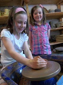 children's summer holiday pottery workshop at Eastnor Pottery, Herefordshire