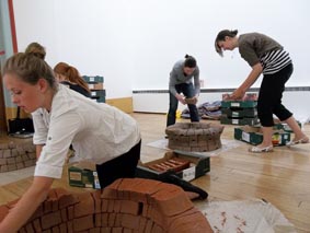 jon williams sensational clay exhibition set-up at bilston craft museum, wolverhampton
