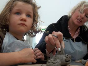 family pottery workshops at sky arts den cheltenham literature festival 2011