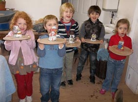 childrens pottery workshop at eastnor pottery herefordshire