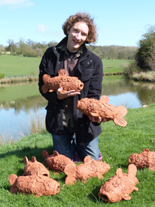 This fine catch is the result of jon the potter from eastnor pottery working with the children and staff at sleadefield primary school in birmingham