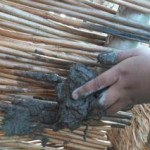 mud smeared onto willow round house at washwood heath nursery school birmingham