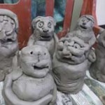 3d self portraits made by students at westfield special school in leominster herefordshire with jon the potter from eastnor pottery and the flying potter