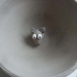 t cup made on the potter's wheel by drop in workshop participant