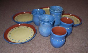 these professional looking pots were made by a participant on our weekend potter's wheel workshops