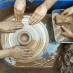 bird bath themed pottery sessions for children in 1/2 term at eastnor pottery herefordshire