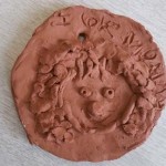 terracotta medals made by school children for mother's day