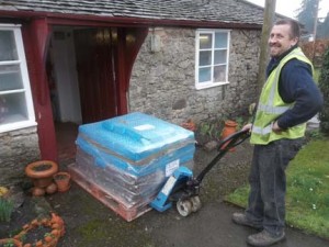 clay delivered from valentines clay products to eastnor pottery herefordshire