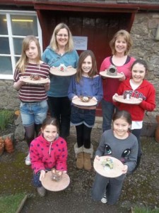 family celebrate emma's 11th birthday at eastnor pottery herefordshire