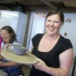 Gina and her friends enjoy making pottery at Eastnor Pottery