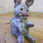 clay rabbit made by a beaver