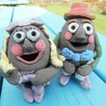 pottery humpty dumpties at Eastnor Pottery's children's pottery lessons in the Easter holidays 2014