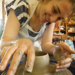 learn to make pots on the potter's wheel in herefordshire