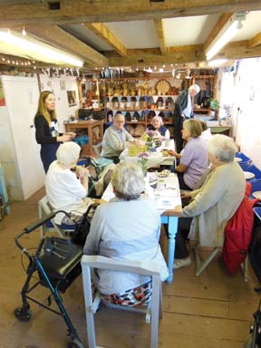 leadon bank residents from ledbury enjoy making pottery at eastnor pottery