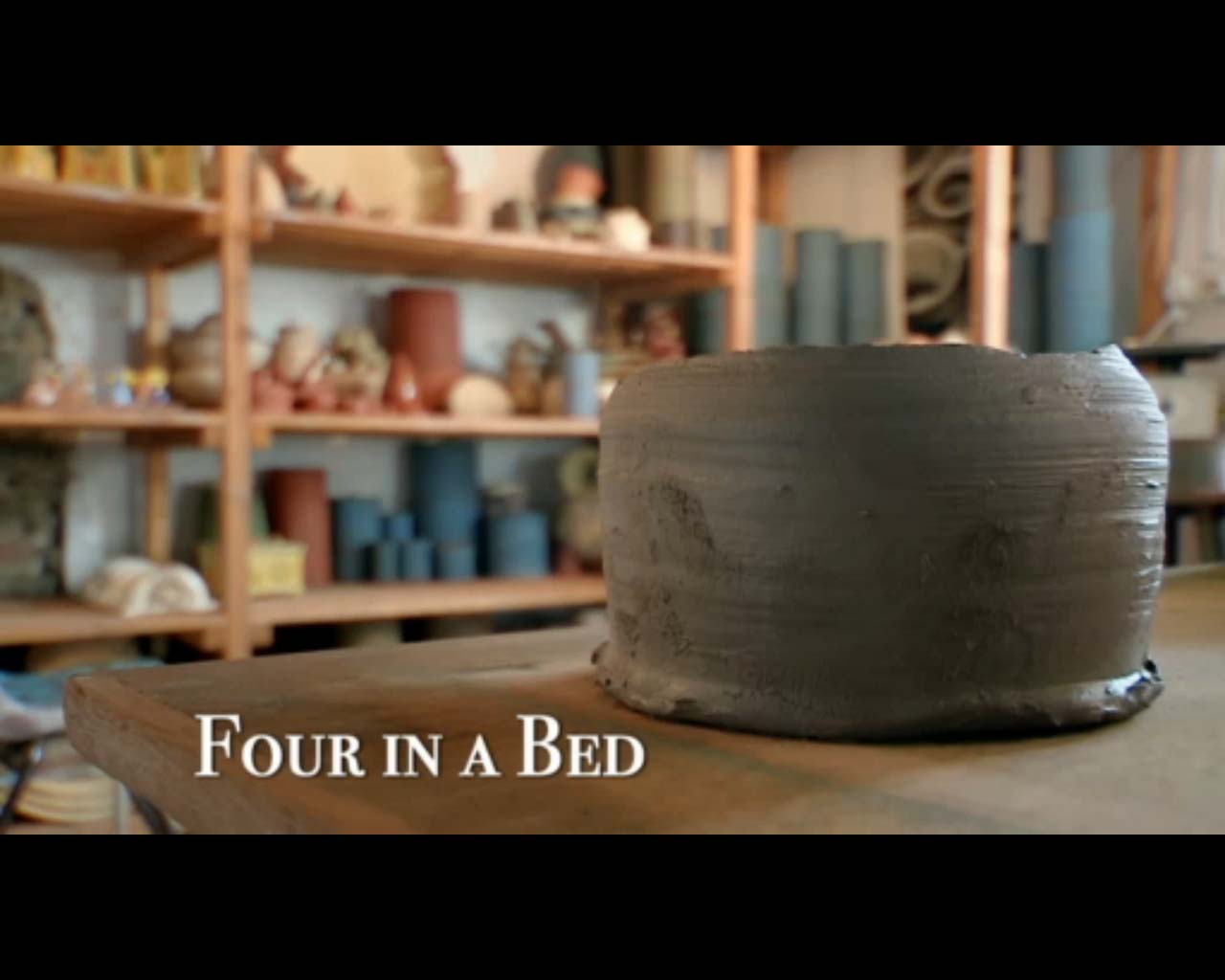 Eastnor Pottery on Channel Four TV Four in a bed