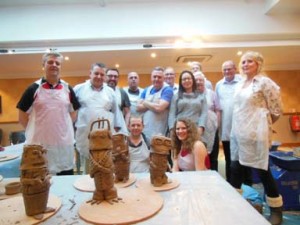 Pottery teambuilding activity in Malvern