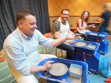Pottery teambuilding activity in Malvern Worcs
