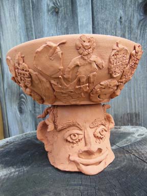 Handas Surprise inspired clay work at Winterfold School Worcestershire