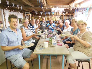 A pottery party to celebrate a 60th birthday at Eastnor Pottery