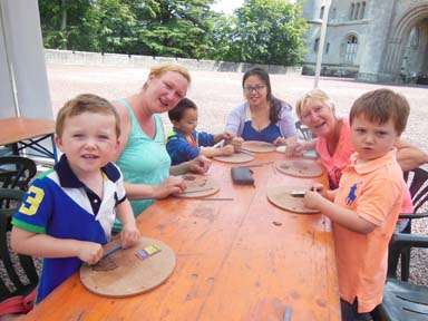 Families work with the Flying Potter at Eastnor Castle
