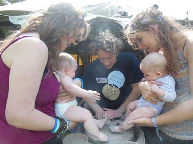 Jon with clay babies