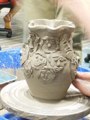 Potter's Wheel in use with Eastnor Pottery