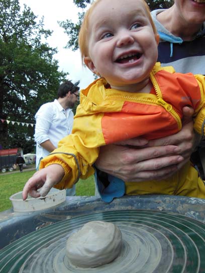 Happy Clay Baby at Just So Festival with Eastnor Pottery and The Flying Potter
