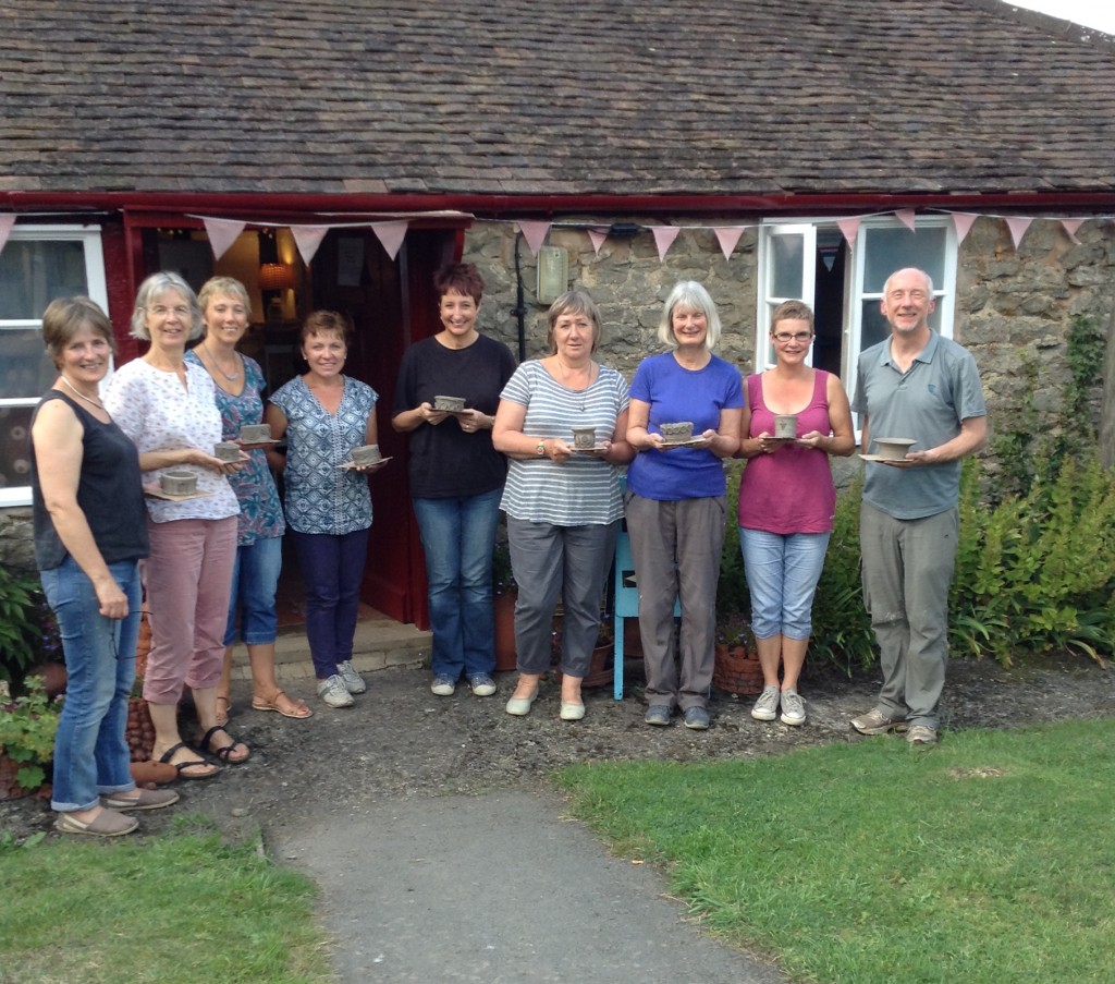 Great group session at Eastnor Pottery in the final weeks of summer