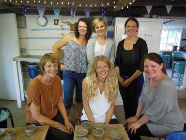 Happy hens after day of clay