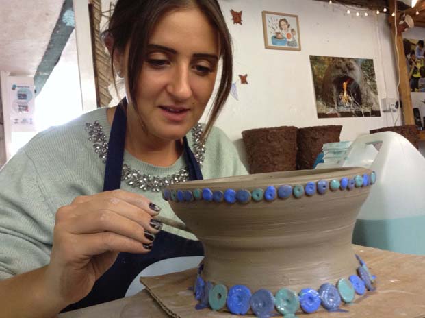 Fantastic thrown pot at Eastnor Pottery