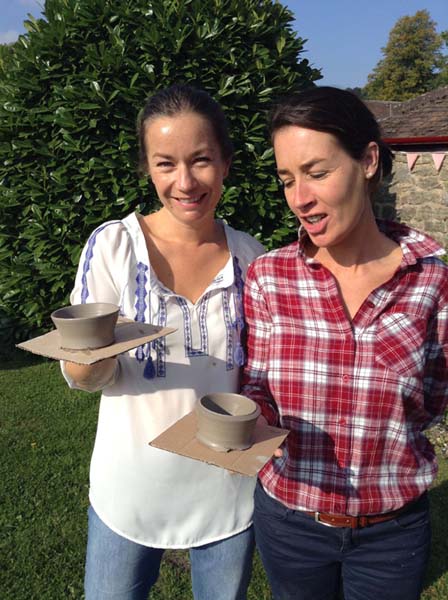 Great pots after one throwing session with Eastnor Pottery