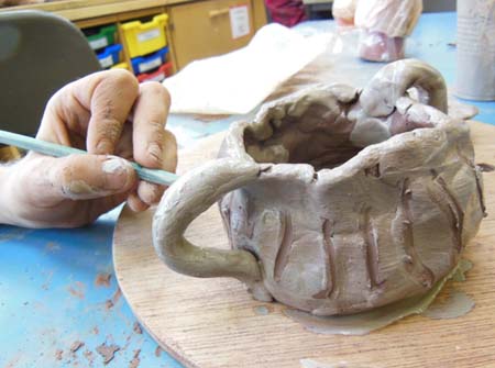 Great Greek Pottery piece made with Picklenash Primary and Eastnor Pottery