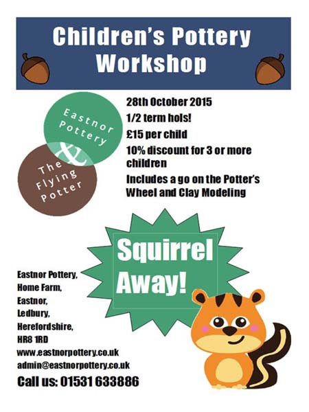 Squirrel Away Children's Holiday Pottery Workshop