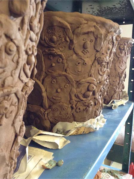 Brilliant collaborative pots with Eastnor Pottery and Woodloes Primary
