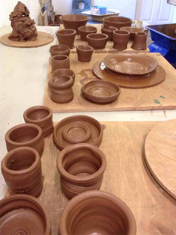 Potter's Wheel Workshop Finished Pots