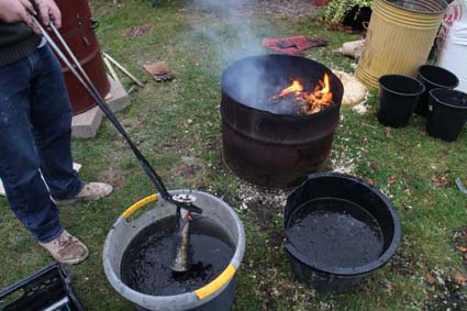 Ethan the Potter at Raku Workshop