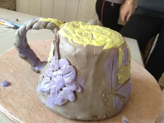 Coil pot made by Duke of Edinburgh Participant at Eastnor Pottery for New Skills section