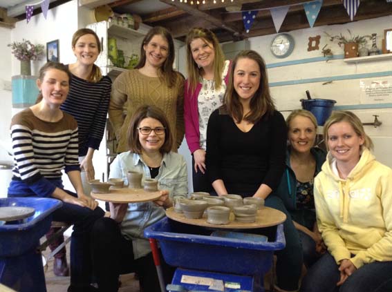 Creative Hen Party at Eastnor Pottery 