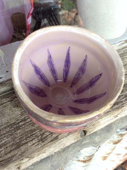 Beautifully Thrown and Decorated Pot made by Eastnor Pottery Customer