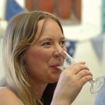 Happy hen at Eastnor Pottery hen party