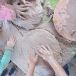 Hands in clay at Cradley Primary School with Eastnor Pottery