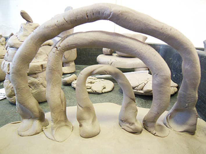 Eastnor Pottery at Washwood primary School working with the Students and Clay