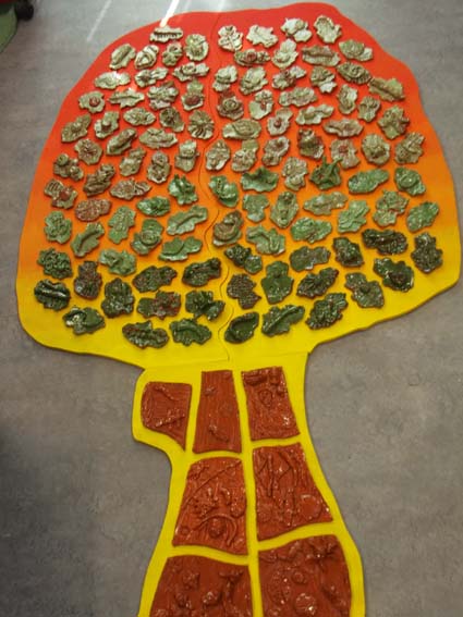 Redditch Primary School works with Eastnor Pottery and Flying Potter to produce Ceramic Tile Panel