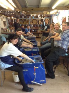 Teambuilding exercises at Eastnor Pottery with Artrix Theatre