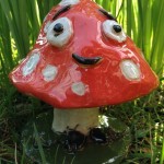 Customer made Pinch Pot mushroom made at Eastnor Pottery