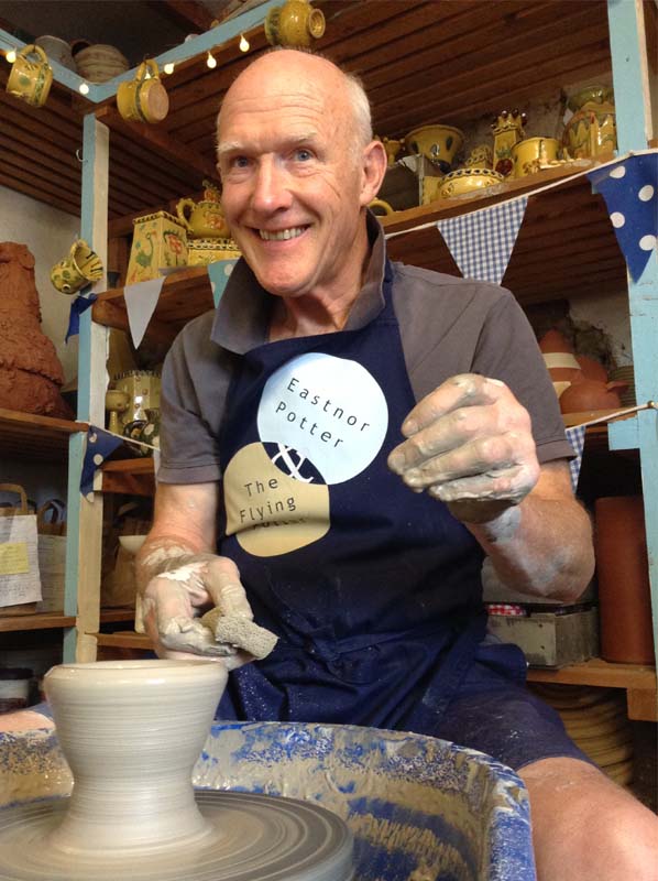 Celebration 70th Birthday by learning to throw on the Potter's Wheel at Eastnor Pottery