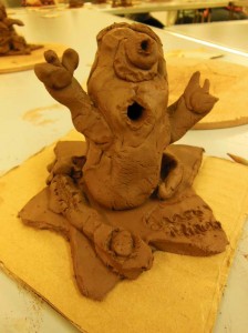Artrix Arts Centre hosted an Eastnor Pottery workshop for children to produce terracotta film star sculptures
